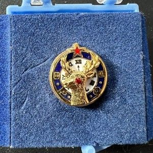 BPOE Elks Lodge Elk Head Emblem Sculptured Tie Tack
